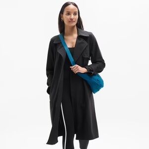 Athleta trench Coat size small black